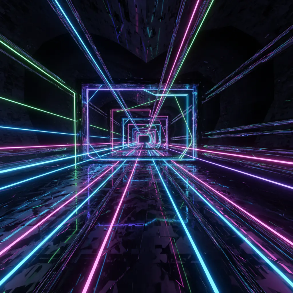 Endless runner neon track
