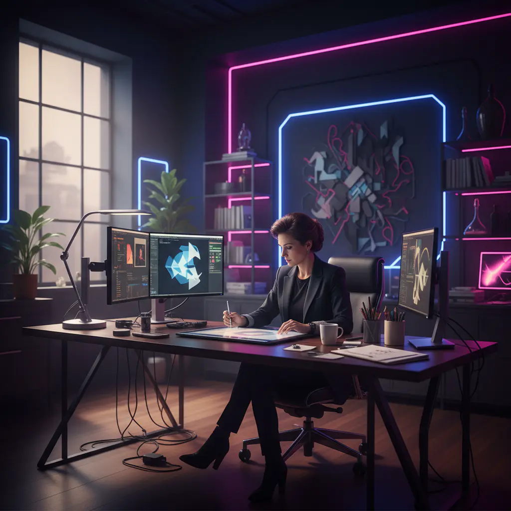 Art director at desk
